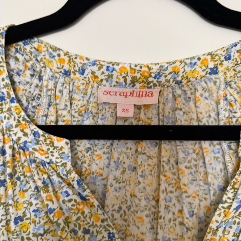 Seraphina London Floral Yellow & Blue Midi Dress. Size XS. NWOT. - Picture 2 of 5